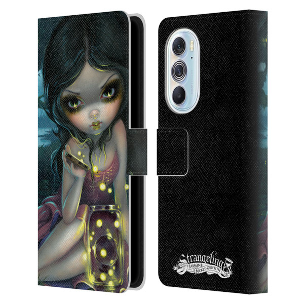 Strangeling Art Fireflies in Summer Leather Book Wallet Case Cover For Motorola Edge X30