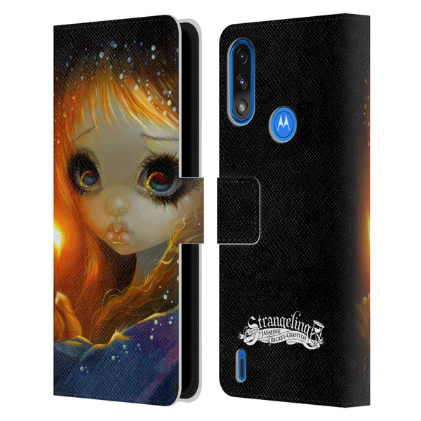 Strangeling Art The Little Match Girl Leather Book Wallet Case Cover For Motorola Moto E7 Power / Moto E7i Power