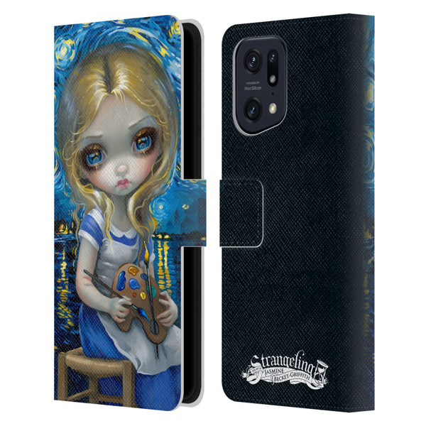 Strangeling Art Impressionist Night Leather Book Wallet Case Cover For OPPO Find X5