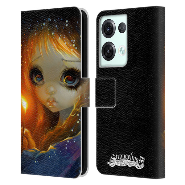 Strangeling Art The Little Match Girl Leather Book Wallet Case Cover For OPPO Reno8 Pro