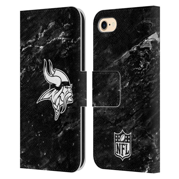 NFL Minnesota Vikings Artwork Marble Leather Book Wallet Case Cover For Apple iPhone 7 / 8 / SE 2020 & 2022 NFL Minnesota Vikings Artwork Marble Leather Book Wallet Case Cover For Apple iPhone 7 / 8 / SE 2020 & 2022