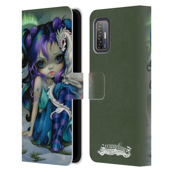 Strangeling Dragon Frost Winter Fairy Leather Book Wallet Case Cover For HTC Desire 21 Pro 5G
