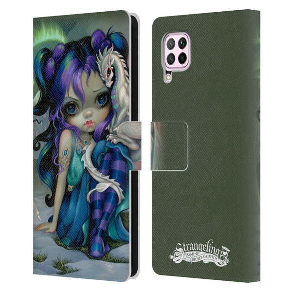 Strangeling Dragon Frost Winter Fairy Leather Book Wallet Case Cover For Huawei Nova 6 SE / P40 Lite