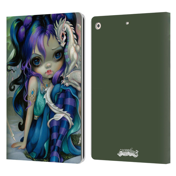 Strangeling Dragon Frost Winter Fairy Leather Book Wallet Case Cover For Apple iPad 10.2 2019/2020/2021