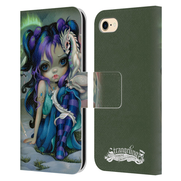 Strangeling Dragon Frost Winter Fairy Leather Book Wallet Case Cover For Apple iPhone 7 / 8 / SE 2020 & 2022