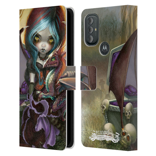Strangeling Dragon Vampire Fairy Leather Book Wallet Case Cover For Motorola Moto G10 / Moto G20 / Moto G30