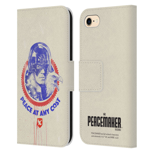 Peacemaker: Television Series Graphics Christopher Smith & Eagly Leather Book Wallet Case Cover For Apple iPhone 7 / 8 / SE 2020 & 2022