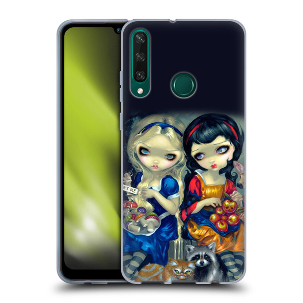 Strangeling Art Girls With Cat And Raccoon Soft Gel Case for Huawei Y6p