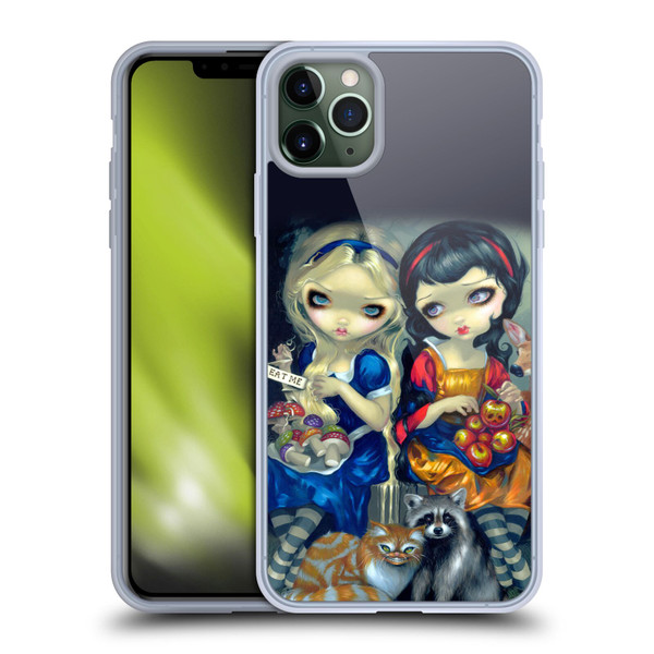 Strangeling Art Girls With Cat And Raccoon Soft Gel Case for Apple iPhone 11 Pro Max