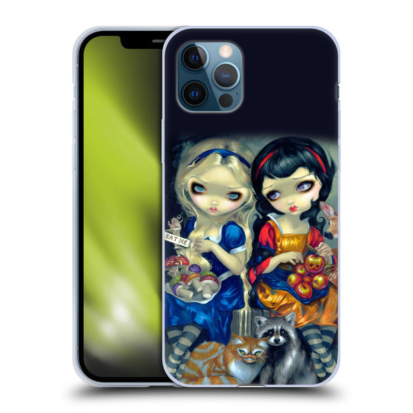 Strangeling Art Girls With Cat And Raccoon Soft Gel Case for Apple iPhone 12 / iPhone 12 Pro