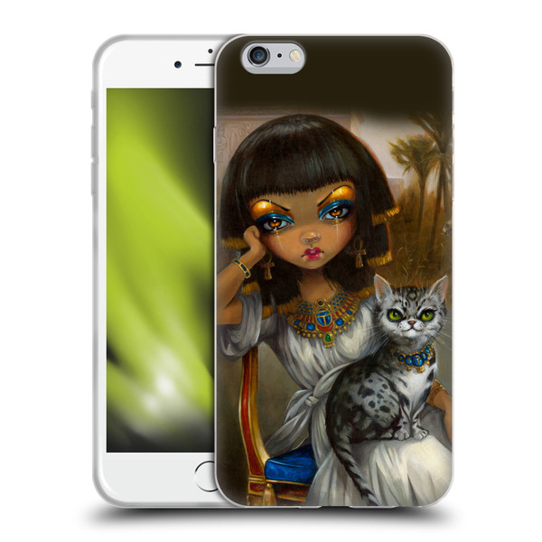 Strangeling Art Egyptian Girl with Cat Soft Gel Case for Apple iPhone 6 Plus / iPhone 6s Plus