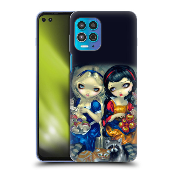 Strangeling Art Girls With Cat And Raccoon Soft Gel Case for Motorola Moto G100