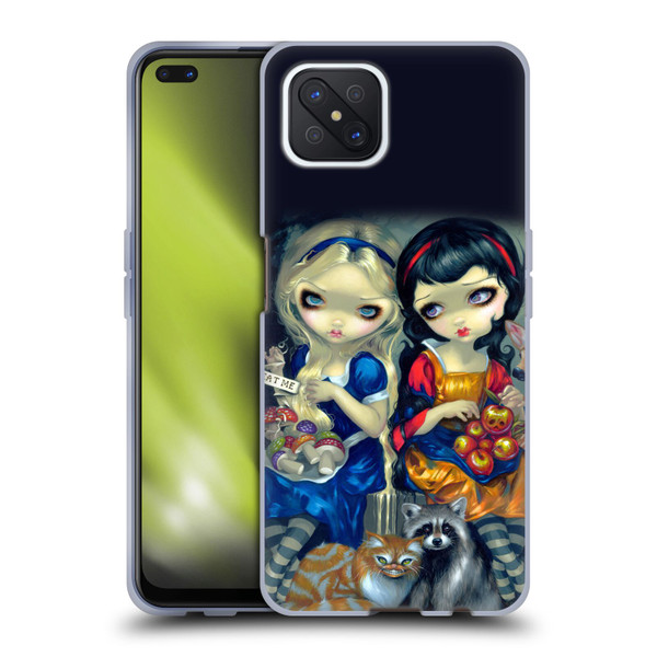 Strangeling Art Girls With Cat And Raccoon Soft Gel Case for OPPO Reno4 Z 5G