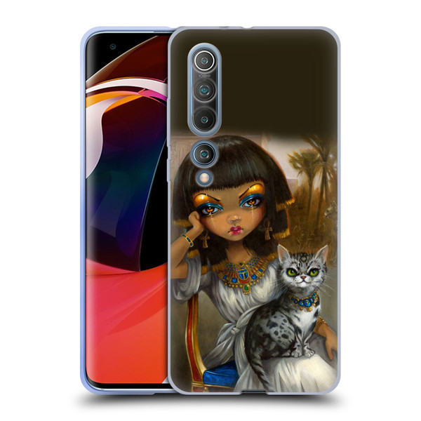 Strangeling Art Egyptian Girl with Cat Soft Gel Case for Xiaomi Mi 10 5G / Mi 10 Pro 5G