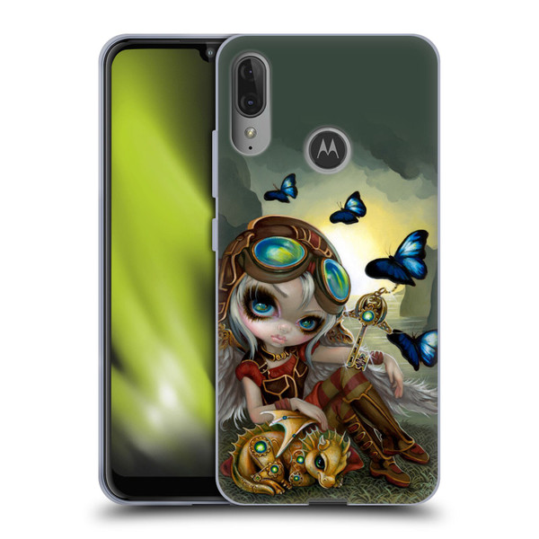 Strangeling Dragon Steampunk Fairy Soft Gel Case for Motorola Moto E6 Plus