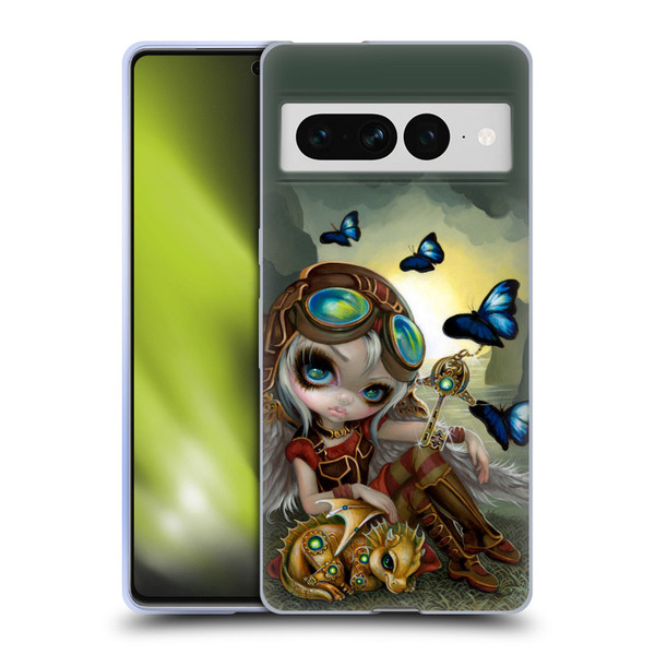 Strangeling Dragon Steampunk Fairy Soft Gel Case for Google Pixel 7 Pro