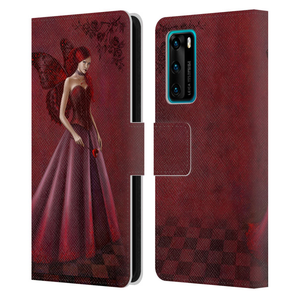 Rachel Anderson Fairies Queen Of Hearts Leather Book Wallet Case Cover For Huawei P40 5G