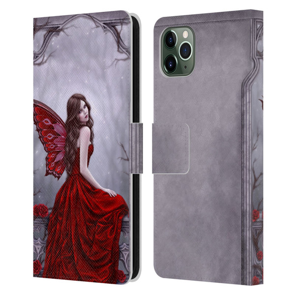 Rachel Anderson Fairies Winter Rose Leather Book Wallet Case Cover For Apple iPhone 11 Pro Max