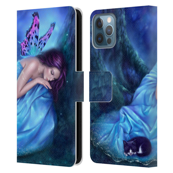 Rachel Anderson Fairies Serenity Leather Book Wallet Case Cover For Apple iPhone 12 / iPhone 12 Pro