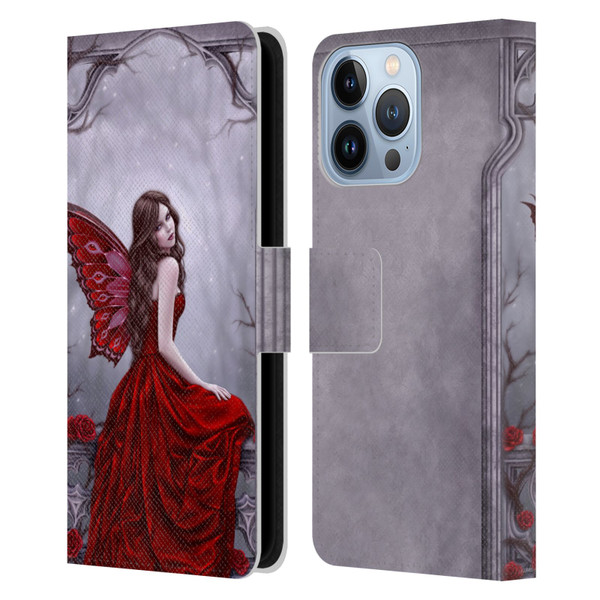 Rachel Anderson Fairies Winter Rose Leather Book Wallet Case Cover For Apple iPhone 13 Pro