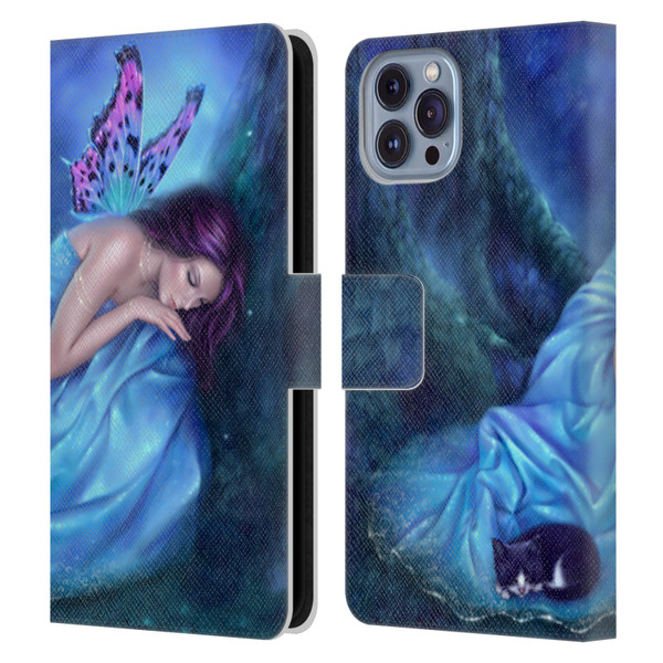 Rachel Anderson Fairies Serenity Leather Book Wallet Case Cover For Apple iPhone 14