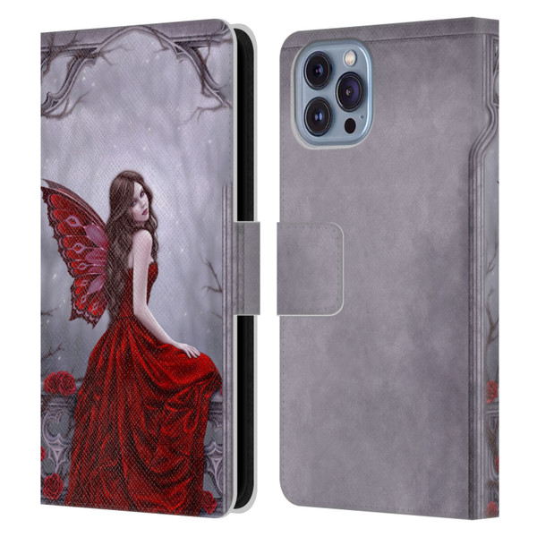 Rachel Anderson Fairies Winter Rose Leather Book Wallet Case Cover For Apple iPhone 14