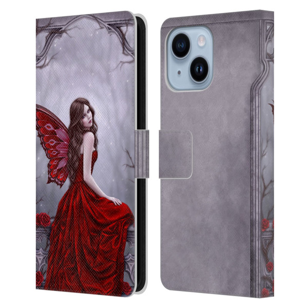 Rachel Anderson Fairies Winter Rose Leather Book Wallet Case Cover For Apple iPhone 14 Plus