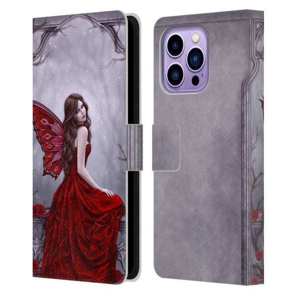 Rachel Anderson Fairies Winter Rose Leather Book Wallet Case Cover For Apple iPhone 14 Pro Max
