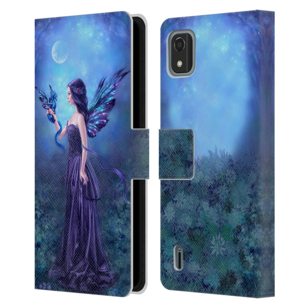 Rachel Anderson Fairies Iridescent Leather Book Wallet Case Cover For Nokia C2 2nd Edition