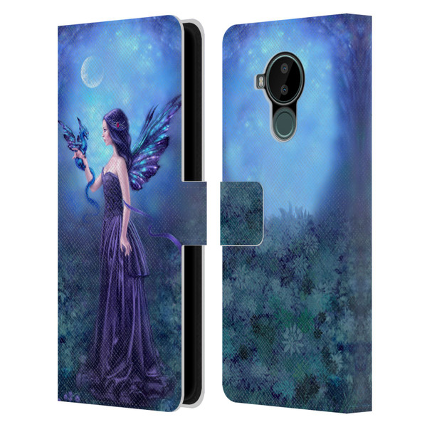 Rachel Anderson Fairies Iridescent Leather Book Wallet Case Cover For Nokia C30