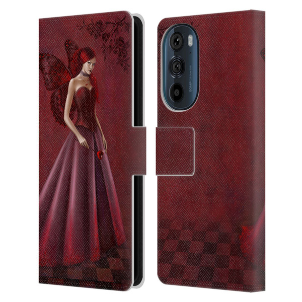 Rachel Anderson Fairies Queen Of Hearts Leather Book Wallet Case Cover For Motorola Edge 30