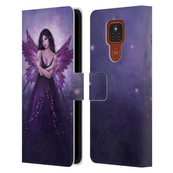 Rachel Anderson Fairies Mirabella Leather Book Wallet Case Cover For Motorola Moto E7 Plus