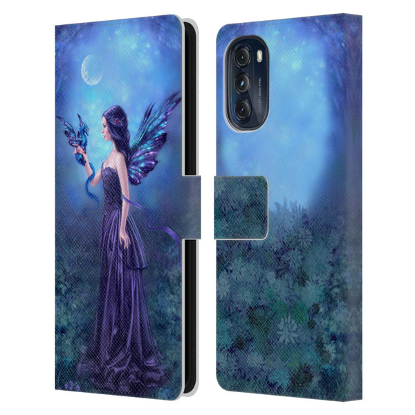 Rachel Anderson Fairies Iridescent Leather Book Wallet Case Cover For Motorola Moto G (2022)