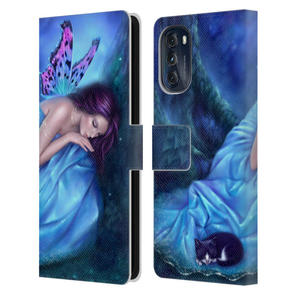 Rachel Anderson Fairies Serenity Leather Book Wallet Case Cover For Motorola Moto G (2022)