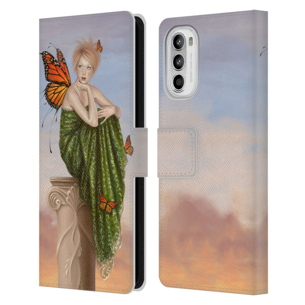 Rachel Anderson Fairies Sunrise Leather Book Wallet Case Cover For Motorola Moto G52