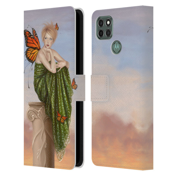 Rachel Anderson Fairies Sunrise Leather Book Wallet Case Cover For Motorola Moto G9 Power