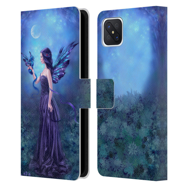 Rachel Anderson Fairies Iridescent Leather Book Wallet Case Cover For OPPO Reno4 Z 5G