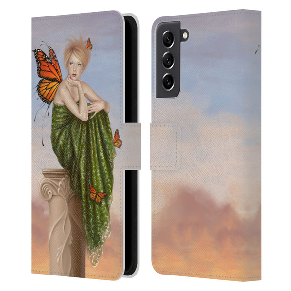 Rachel Anderson Fairies Sunrise Leather Book Wallet Case Cover For Samsung Galaxy S21 FE 5G