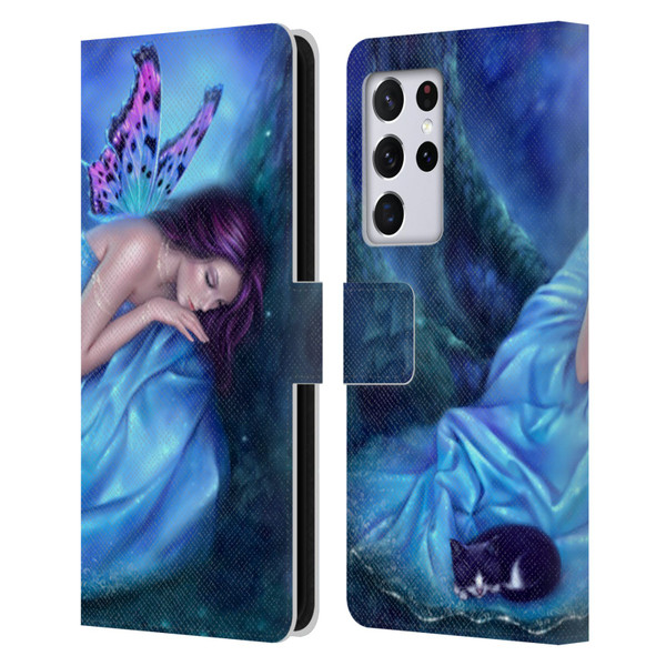 Rachel Anderson Fairies Serenity Leather Book Wallet Case Cover For Samsung Galaxy S21 Ultra 5G