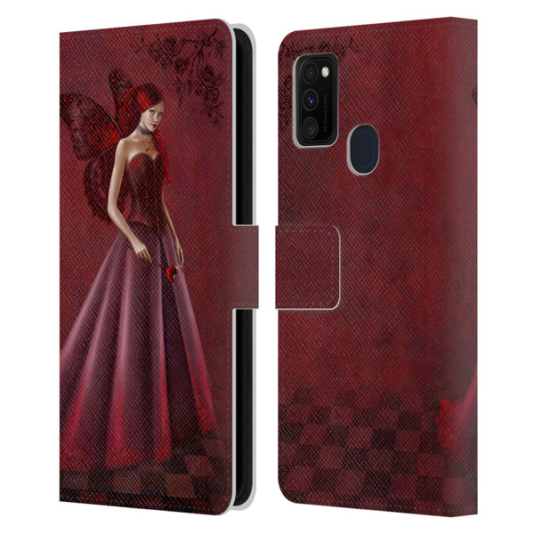 Rachel Anderson Fairies Queen Of Hearts Leather Book Wallet Case Cover For Samsung Galaxy M30s (2019)/M21 (2020)