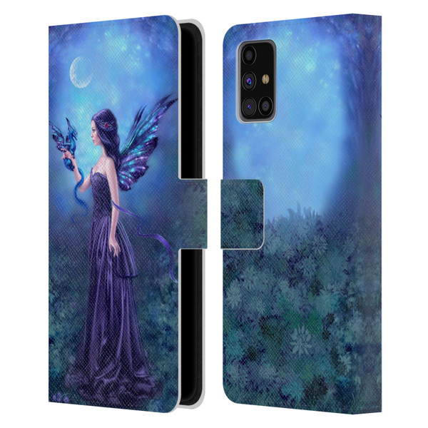 Rachel Anderson Fairies Iridescent Leather Book Wallet Case Cover For Samsung Galaxy M31s (2020)