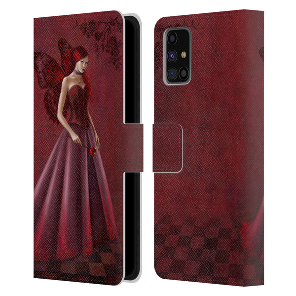 Rachel Anderson Fairies Queen Of Hearts Leather Book Wallet Case Cover For Samsung Galaxy M31s (2020)