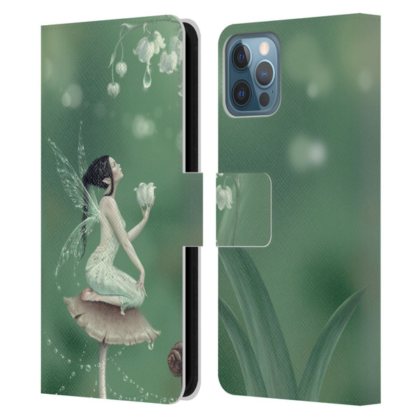 Rachel Anderson Pixies Lily Of The Valley Leather Book Wallet Case Cover For Apple iPhone 12 / iPhone 12 Pro
