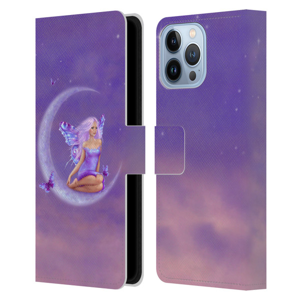 Rachel Anderson Pixies Lavender Moon Leather Book Wallet Case Cover For Apple iPhone 13 Pro Max
