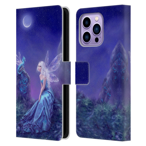 Rachel Anderson Pixies Luminescent Leather Book Wallet Case Cover For Apple iPhone 14 Pro Max