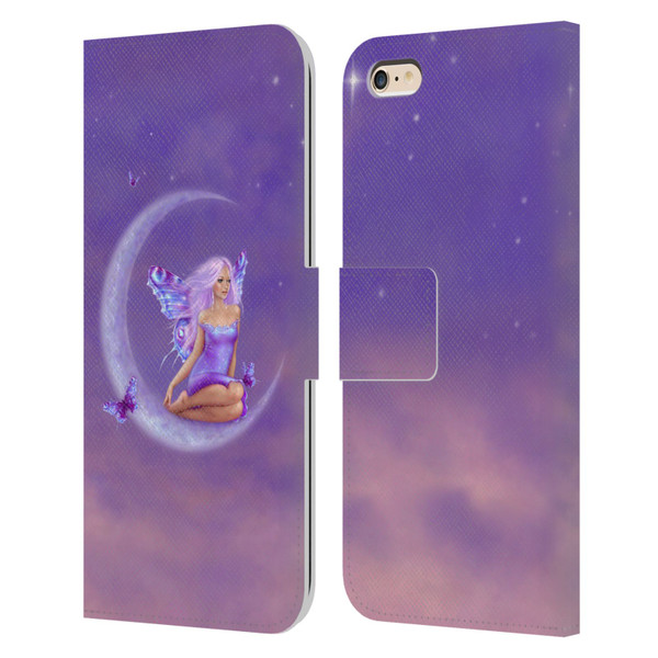Rachel Anderson Pixies Lavender Moon Leather Book Wallet Case Cover For Apple iPhone 6 Plus / iPhone 6s Plus