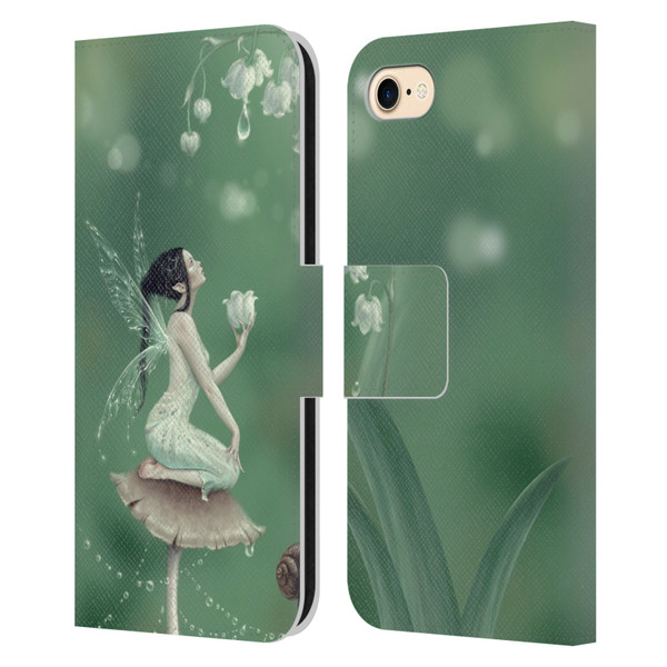 Rachel Anderson Pixies Lily Of The Valley Leather Book Wallet Case Cover For Apple iPhone 7 / 8 / SE 2020 & 2022