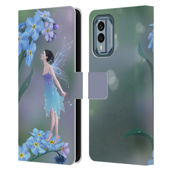 Rachel Anderson Pixies Forget Me Not Leather Book Wallet Case Cover For Nokia X30