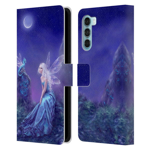 Rachel Anderson Pixies Luminescent Leather Book Wallet Case Cover For Motorola Edge S30 / Moto G200 5G