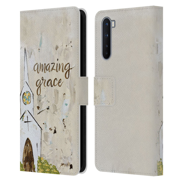 Haley Bush Church Painting Art Leather Book Wallet Case Cover For OnePlus Nord 5G